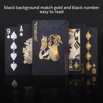 Waterproof Black-Gold Poker Cards with Box