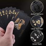 Waterproof Black-Gold Poker Cards with Box