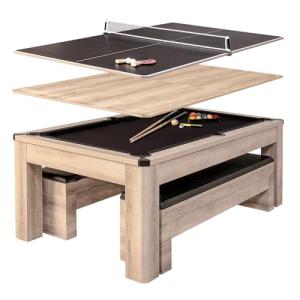 Atomic Hampton 3-in-1 Billiards, Ping Pong, Dining Table
