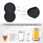 Silicone Drink Coasters - 2 Pack, Black