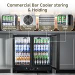 7.7 Cu.ft Back Bar Beverage Cooler with Glass Doors