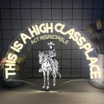 High Class Cowboy Neon Sign for Man Cave