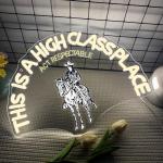 High Class Cowboy Neon Sign for Man Cave