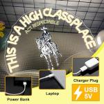 High Class Cowboy Neon Sign for Man Cave