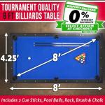 GoSports 8 ft Wood Finish Pool Table Set