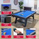 GoSports 8 ft Wood Finish Pool Table Set