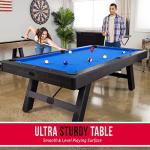 GoSports 8 ft Wood Finish Pool Table Set