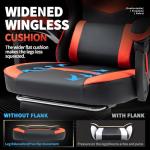 Ergonomic Gaming Chair with Footrest - Black/Red