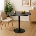 Adjustable Height Round Bar Table in Black