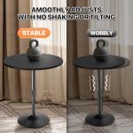 Adjustable Height Round Bar Table in Black