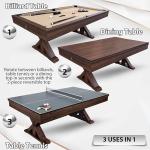 7' Multi Game Pool Table with Dining Top