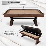 7' Multi Game Pool Table with Dining Top