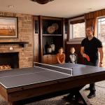 7' Multi Game Pool Table with Dining Top