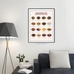 Football Evolution Unframed Poster - Man Cave Decor