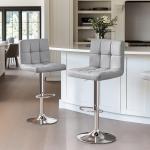 Modern Adjustable Bar Stools Set of 2