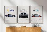 9-Piece Racing Car Posters for Man Cave