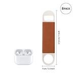 Stainless Steel Flat Bottle Opener Set with Leather Handle