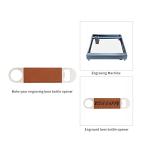 Stainless Steel Flat Bottle Opener Set with Leather Handle