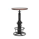 Height Adjustable Industrial Pub Table with Swivel Top