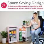 Retro Pink Compact Fridge with Bottle Opener