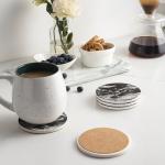 Absorbent Black Marble Drink Coaster Set of 6
