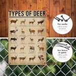 Rustic Deer Metal Sign for Man Cave Decor