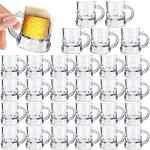 30 Mini Plastic Beer Mugs with Handles
