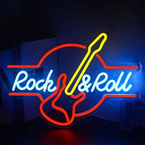Guitar Shape Neon Sign for Man Cave Decor