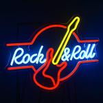 Guitar Shape Neon Sign for Man Cave Decor