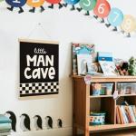 Little Man Cave Sign for Boys' Room Decor