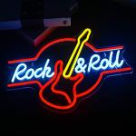 Guitar Shape Neon Sign for Man Cave Decor