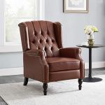 Tufted Recliner in Cognac and Dark Brown