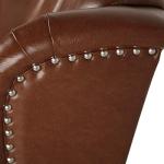 Tufted Recliner in Cognac and Dark Brown