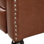 Tufted Recliner in Cognac and Dark Brown