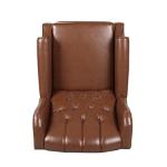Tufted Recliner in Cognac and Dark Brown