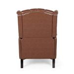 Tufted Recliner in Cognac and Dark Brown