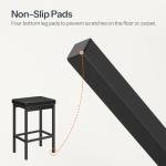 Set of 3 Modern Black Bar Stools