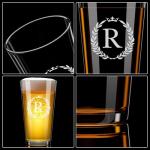 Custom Monogrammed Beer Glasses for Men