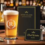 Custom Monogrammed Beer Glasses for Men