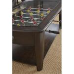 Walnut Foosball Game Coffee Table with Wheels