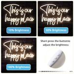 Happy Place Neon Sign for Man Cave Decor