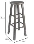 Rustic Gray 29" Square Leg Bar Stool