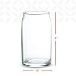 6 Pack 16 oz. Glass Can Shaped Cups