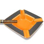 Outdoor Cigar Ashtray - Large Yellow 8" Square