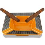 Outdoor Cigar Ashtray - Large Yellow 8" Square