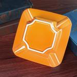 Outdoor Cigar Ashtray - Large Yellow 8" Square