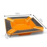 Outdoor Cigar Ashtray - Large Yellow 8" Square