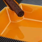 Outdoor Cigar Ashtray - Large Yellow 8" Square