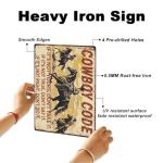 Western Cowboy Riding Horse Metal Tin Sign