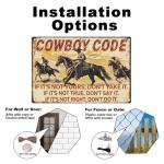 Western Cowboy Riding Horse Metal Tin Sign